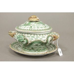 A 19th century Chinese two handled export porcelain lidded…