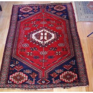 Red Kuwait Rug Dark Red Middle Eastern Wool Rug - 232 x 167cm - Rugs & Carpets ...