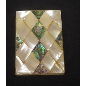 Antique mother of pearl card case and interesting contents, as…