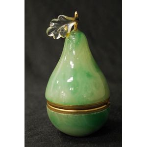 Italian green alabaster pin cushion pear shape alabaster lidded…