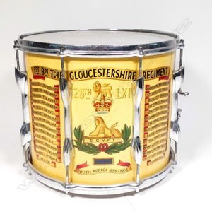 A mid-twentieth century regimental drum, Gloucester Regiment,…