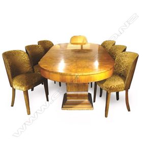 Antique Art Deco Dining Tables, Antique Art Deco Dining Table And Chairs