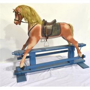 An early 20th century rocking horse, in very good restored…