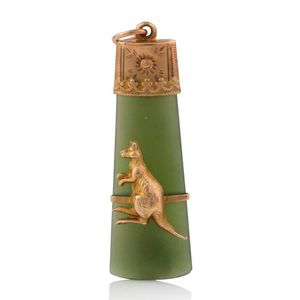 Willis & Sons of Melbourne antique 9ct gold mounted New Zealand&hellip;