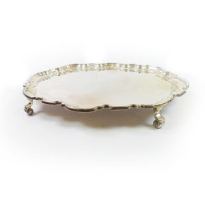 Sterling silver oval salver. By Atkin Brothers, Sheffield 1963.…