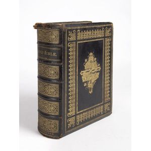 A 19th century Bible 'The Holy Scriptures' with illustrations…