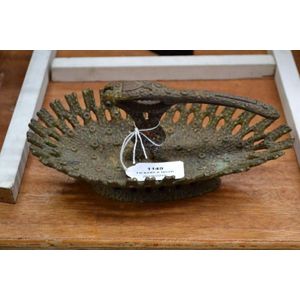 Old cast metal decorative nut cracker with Jewish motif, approx…