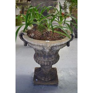 Twin-handled composite garden urn - 73cm height - Decorative - Urns ...