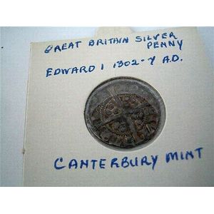 Great Britain: silver penny Edward I, 1302-1307, canterbury…