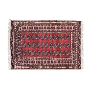A Bokhara rug, having three rows of 12 ghuls within a multiple…