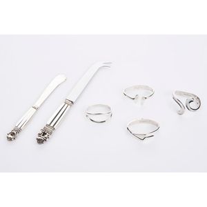 Georg Jensen. Sterling Silver Cheese and Butter Knife, Acorn…