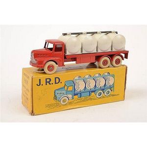J.R.D (France) Ref.128 Camion Laitier - milk truck, red cab and…