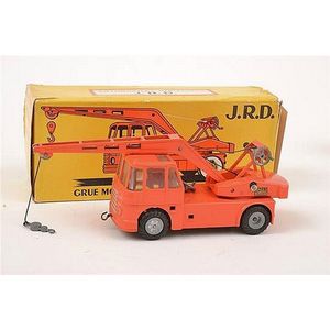 J.R.D. (France) Ref. 125 Grue Mobile- crane, orange body (E box…