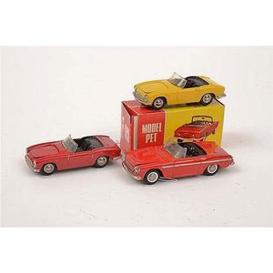 Three Japanese diecast models, including 2 x 34 model Pet Honda…