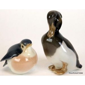 Two Royal Copenhagen bird figurines, mid 20th century&hellip;