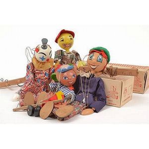 Four puppets, including Lamont (Melbourne, Australia), Freddie;…