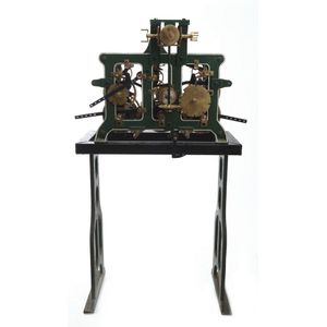A rare tower clock on stand, by T. Gaunt, circa 1880, three…