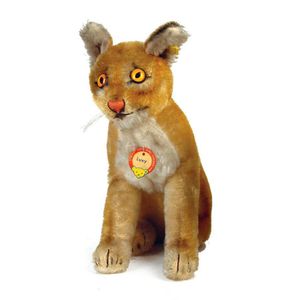 A vintage Steiff plush cat, 'Luxy', produced in 1963 only. 24…