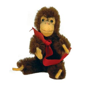 A vintage Steiff miniature monkey, with button. Height 8 cm
