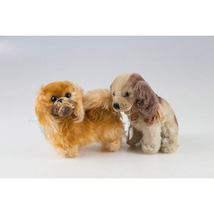 Two Steiff animals, Cookie the cocker spaniel, seated, approx…