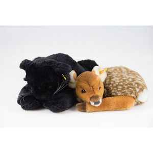 Steiff Lorli the fawn, brown toned woven fur, lying, approx 25…