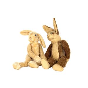 Two 1950s Steiff 'Lulac' rabbits, brown and ivory coloured…