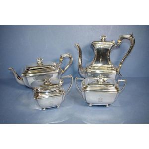 Four piece Art Deco silver plated tea and coffee, service,…