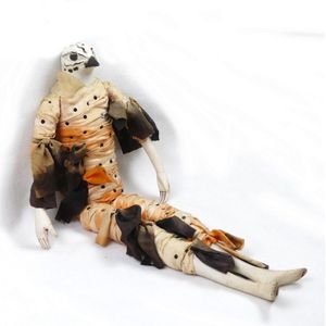 A Leonie Arnold porcelain headed Bird Fetish doll, bound with…