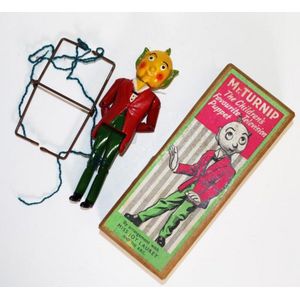 Boxed Mr Turnip puppet toy in original box, marked 'The…
