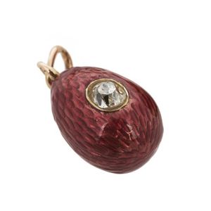 Faberge, diamond and guilloche enamel egg c.1899-1903, old mine…