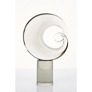 Livio Seguso (Italian, b. 1930), abstract sculpture, light grey…