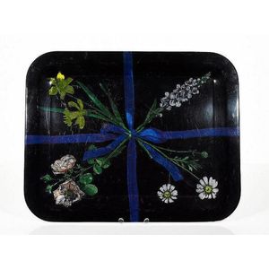 Piero Fornasetti (1913-1988). Lacquered tray of rectangular…