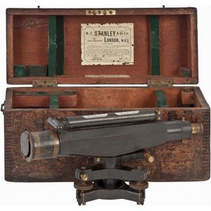Stanley theodolite surveyors tool c1895 in fitted mahogany box…