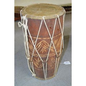 Tiny African Drum: 38.5cm - African - Tribal