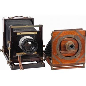 Antique Cameras: Kodak 5 x 7 View camera (modified to take 4 x…