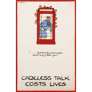 'Careless Talk Costs Lives' set of 8 colour lithograph posters…