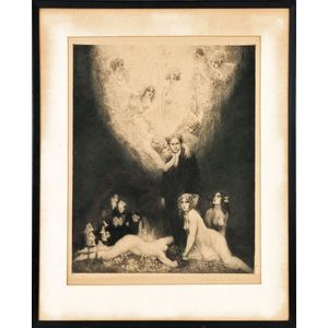 Norman Lindsay: Etching 'C Minor Sharp Quartet', number 22/55…