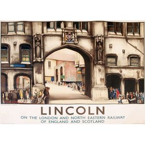 1930 British Rail travel poster 'Lincoln, on the London and…