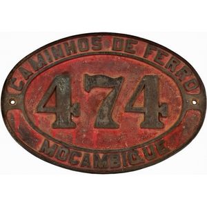 Number Plate - Caminhos De Ferro Mocambique (Mozambique…
