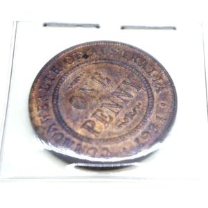 Rare 1931 Australian penny - uncirculated, with dropped I,…