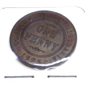 Rare 1925 Australian penny - high grade, sold as aUnc by Spinks…