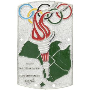 1956 Melbourne: Car badge, attractive design with Olympic rings,…
