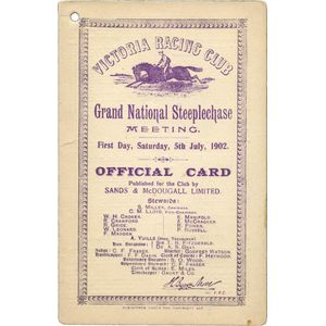 1902 Racecard 'Victoria Racing Club, Grand National…