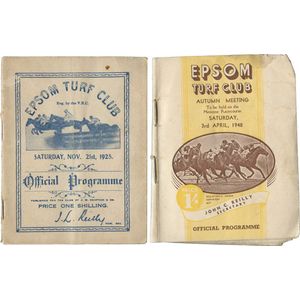 1925 & 1948 Epsom Turf Club racebooks, the latter event held on…