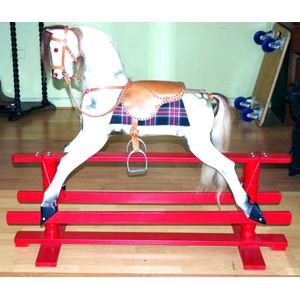 A good Roebuck rocking horse, width 124 cm, height 99 cm