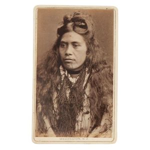 Portrait of a Maori Women, 19th century. Albumen print.…