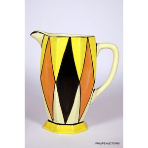 A large Clarice Cliff 'Original Bizarre' jug, late…