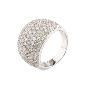 Diamond Pave Ring in 18ct White Gold - Rings - Jewellery