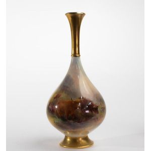 A Royal Worcester scenic vase by Harry Stinton, 1939, an…