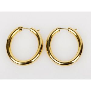 10k Yellow Gold Hoop Earrings For Men Women Kids Real Gold Pair Or Single